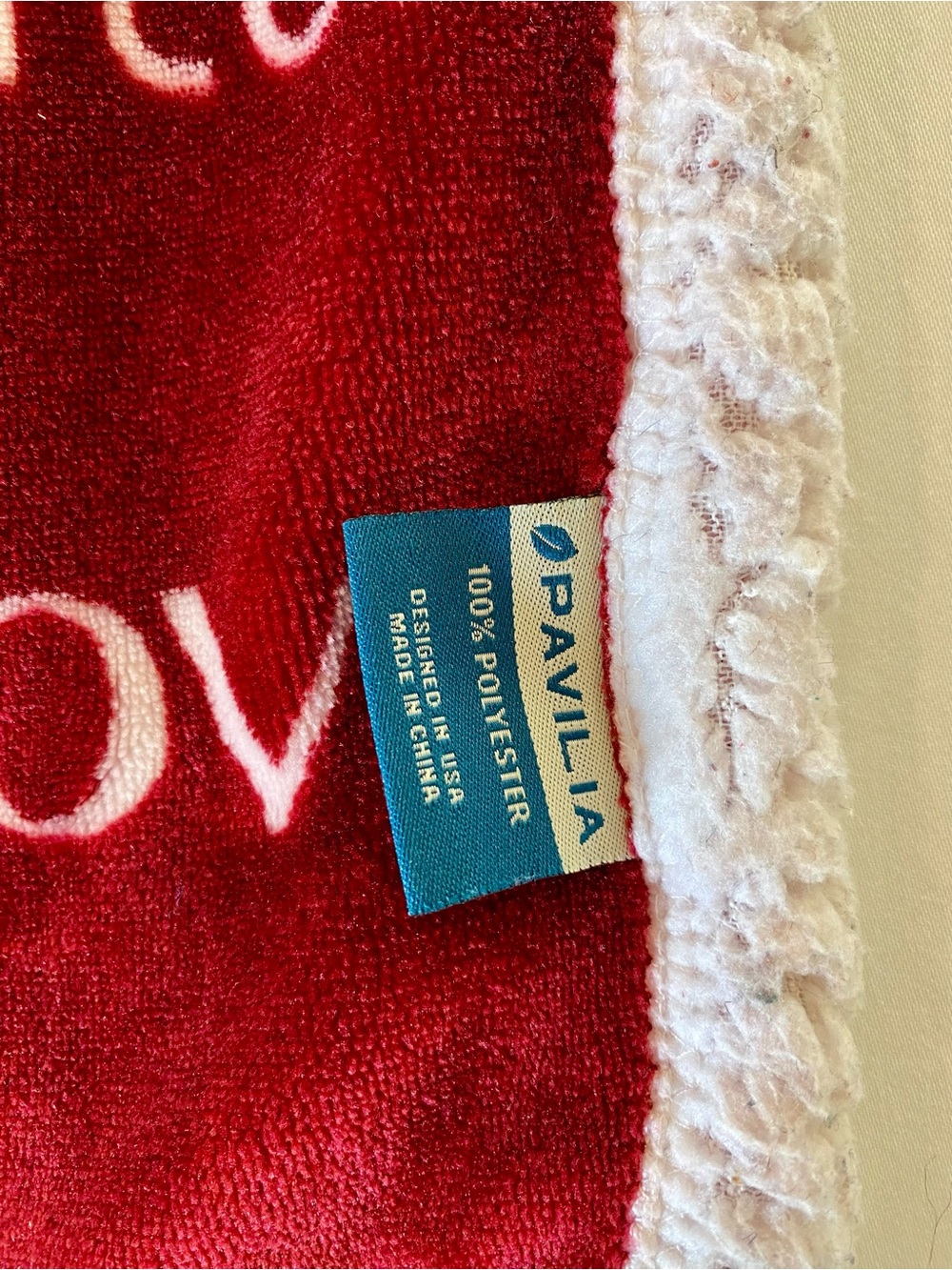 Red 'Perseverance' Get Well Plush Throw Blanket by - Picture 3 of 5